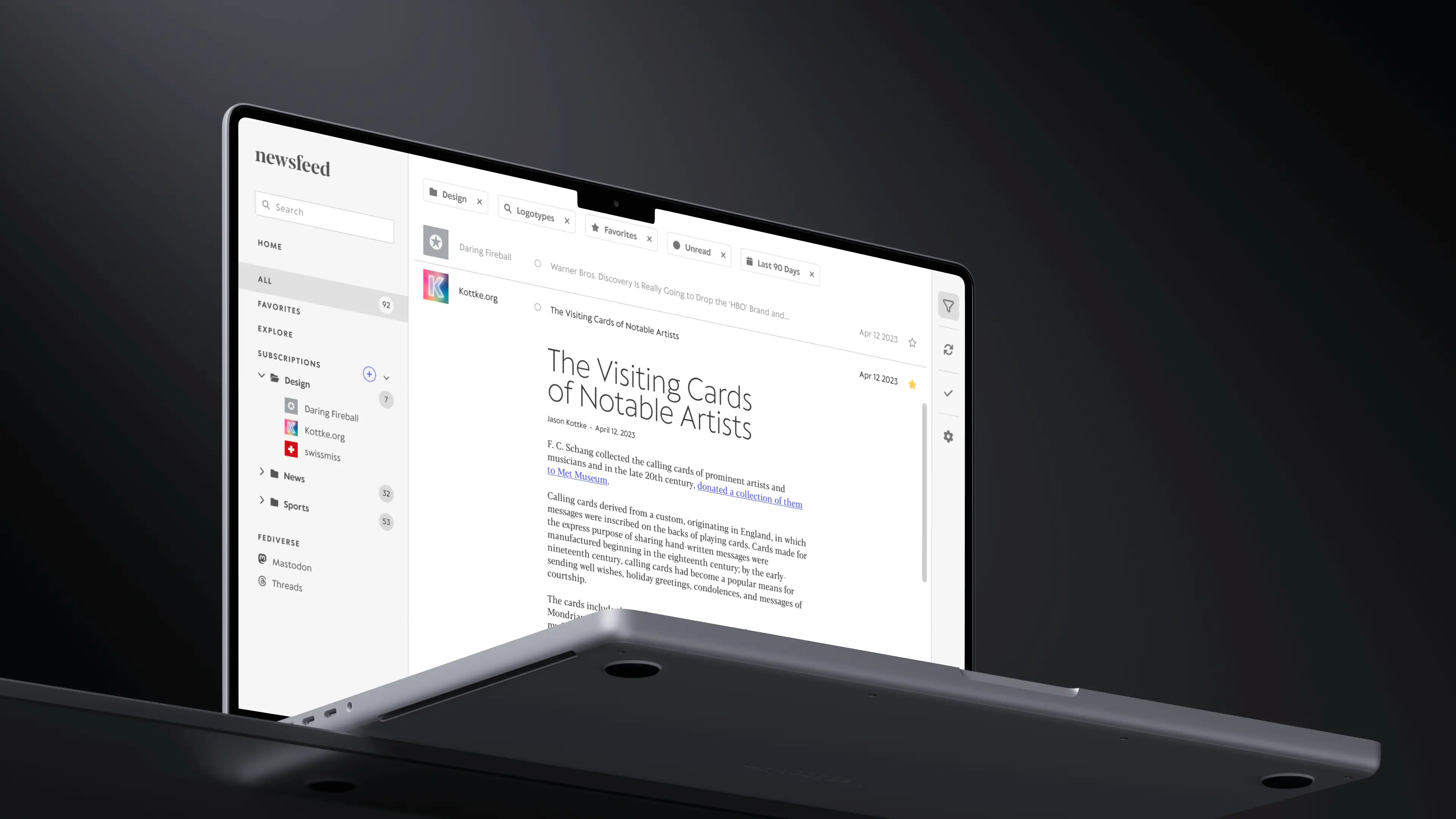 newsfeed: Article view in light mode